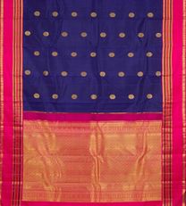 Deep Blue Kanchipuram Silk Saree3