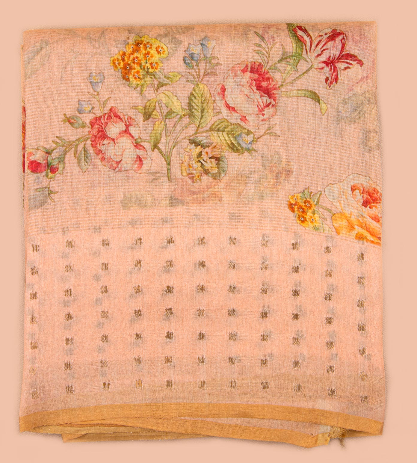 Baby Pink Organza Saree1