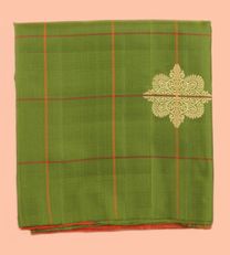 Leaf Green Soft Silk Saree1