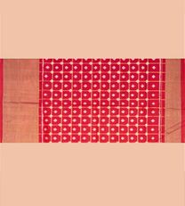 Bright Yellow Ikat Silk Saree4