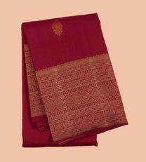 Deep Red Kanchipuram Silk Saree1