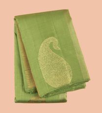 Olive Green Kanchipuram Silk Saree1