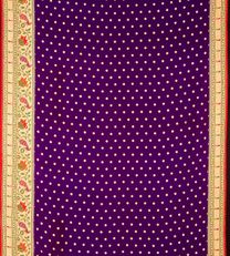 Purple Banaras Georgette Saree2