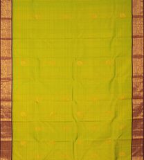 Lime Yellow Kanchipuram Silk Saree2