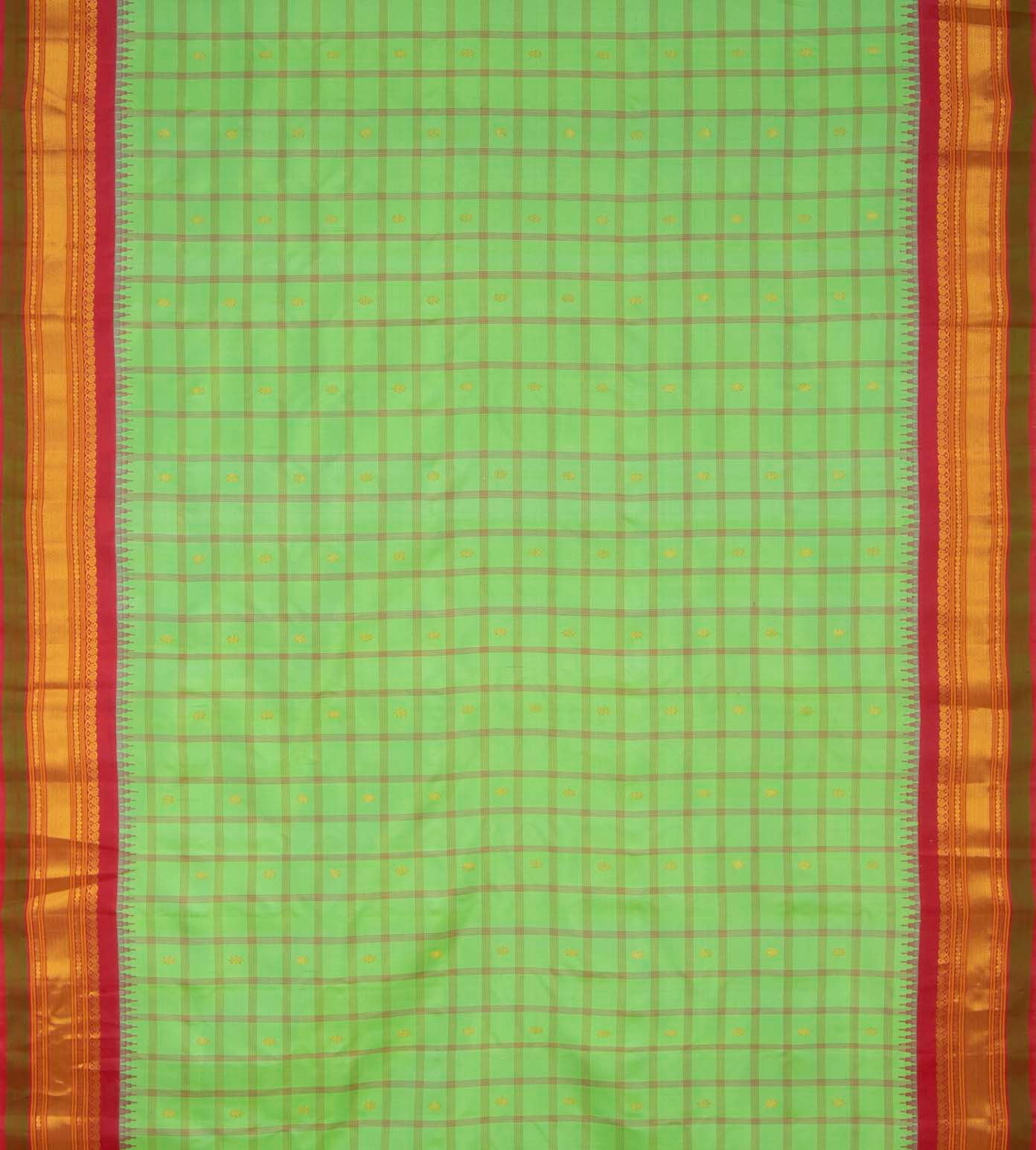 Light Green Gadwal Silk Saree2