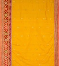 Amber Yellow Banaras Silk Saree2
