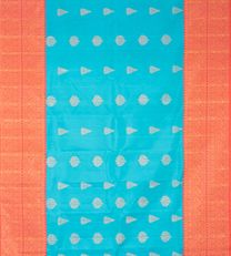 Turquoise Blue Kanchipuram Silk Saree2