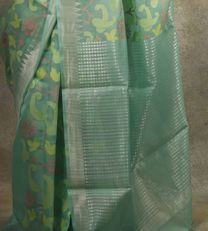 Pastel Green Mercerized Cotton Silk Saree4