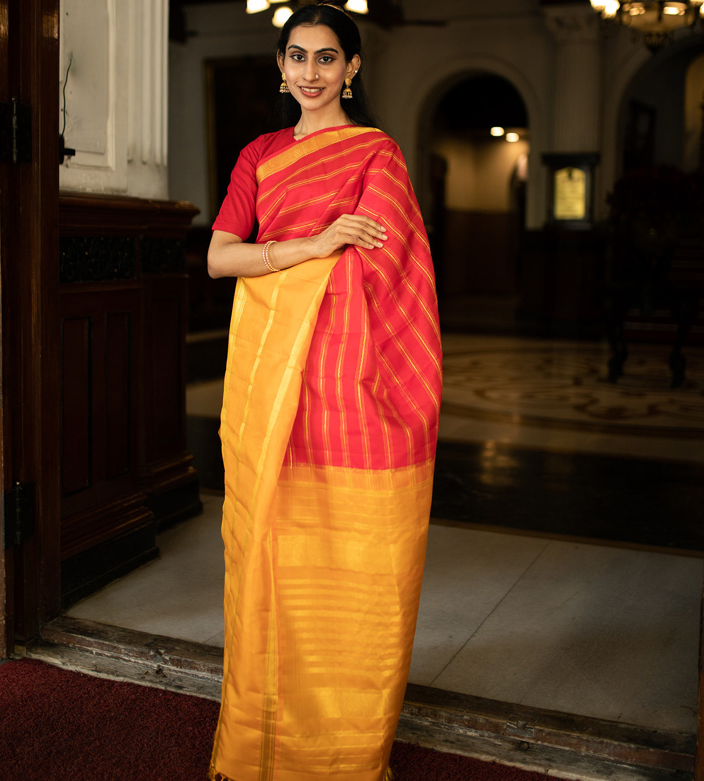 Red Kanchipuram Silk Saree