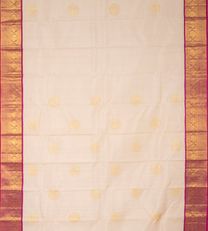 Light Beige Kanchipuram Silk Saree2