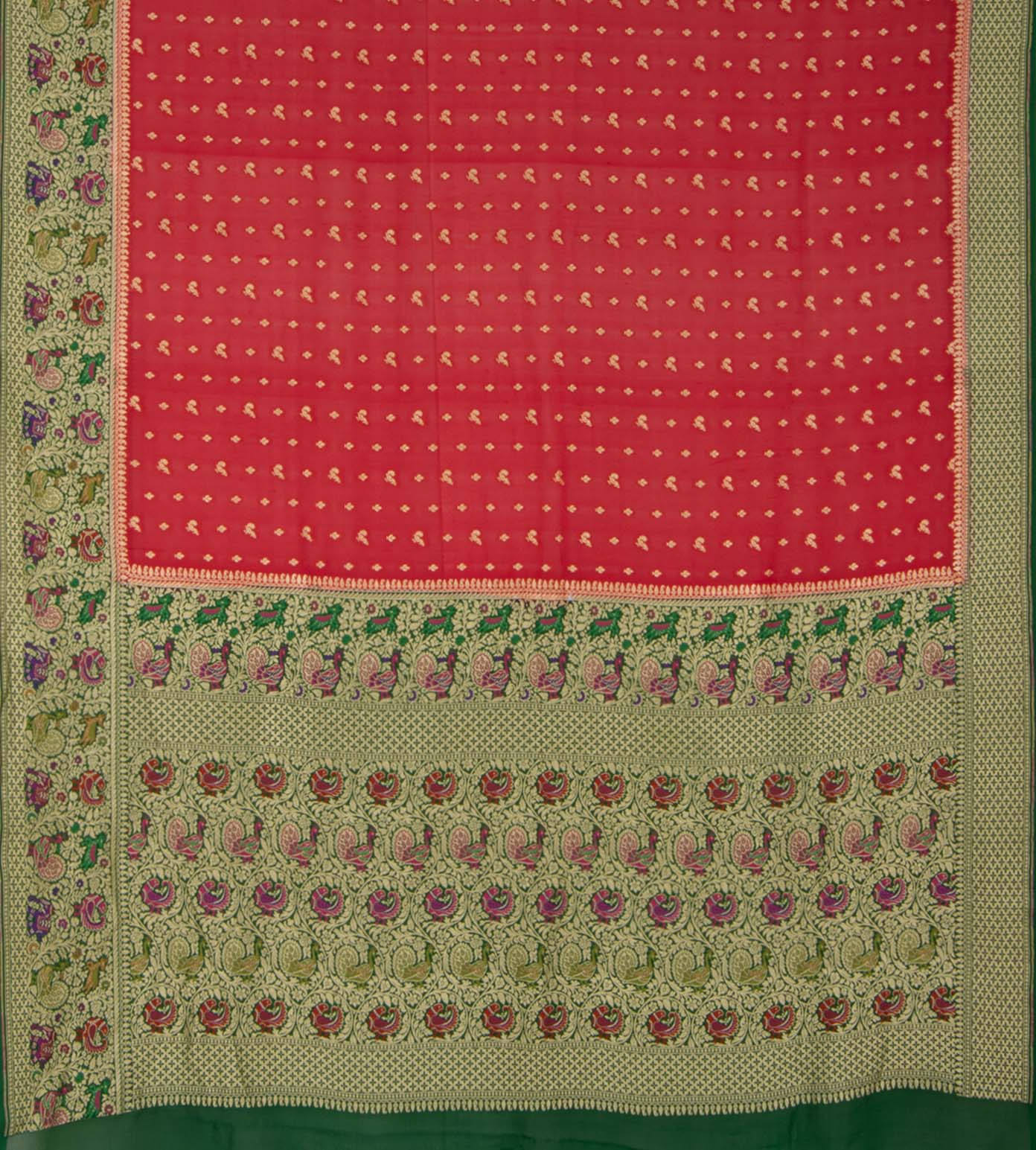 Red Banaras Georgette Saree3