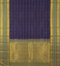 Deep Blue Kanchipuram Silk Saree 3