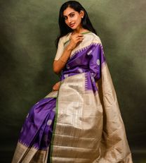 Lavender Gadwal Silk Saree3