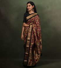 Maroon Soft Silk Saree1