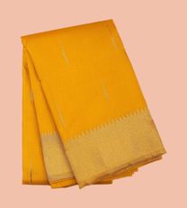 Tangerine Yellow Kanchipuram Silk Saree1