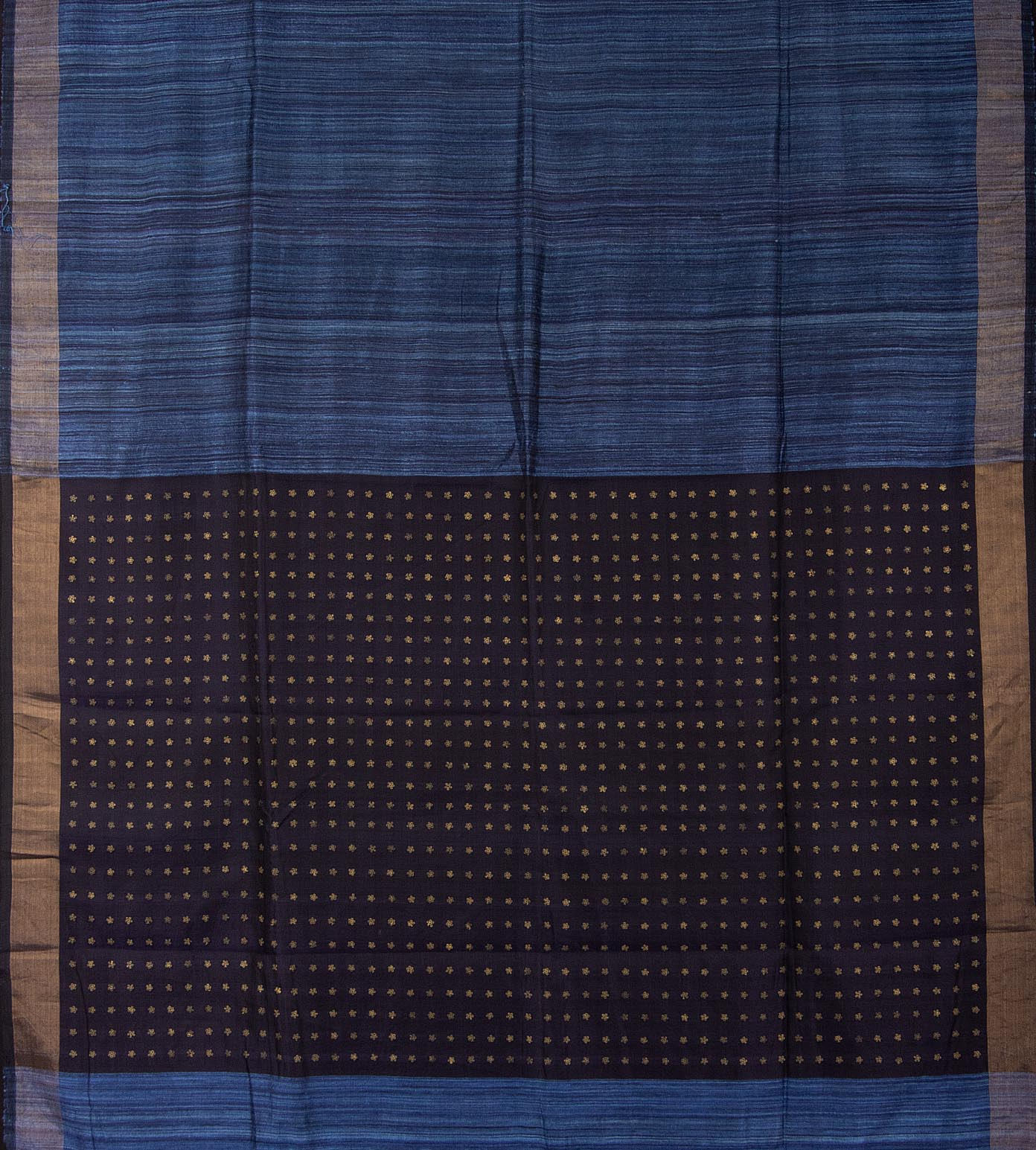 Navy Blue Tussar Saree3