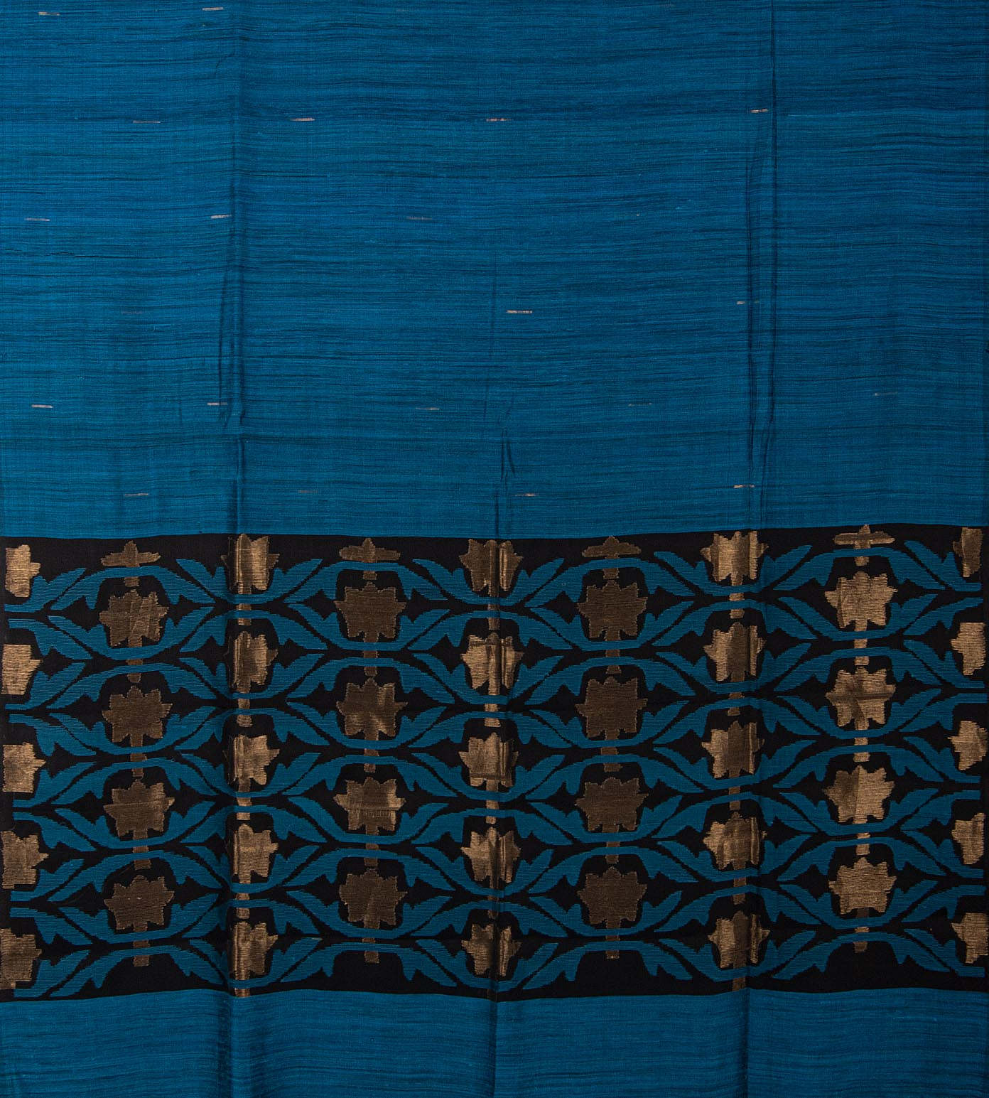 Prussian Blue Tussar Saree3