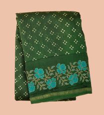 Green Chanderi Cotton Saree1