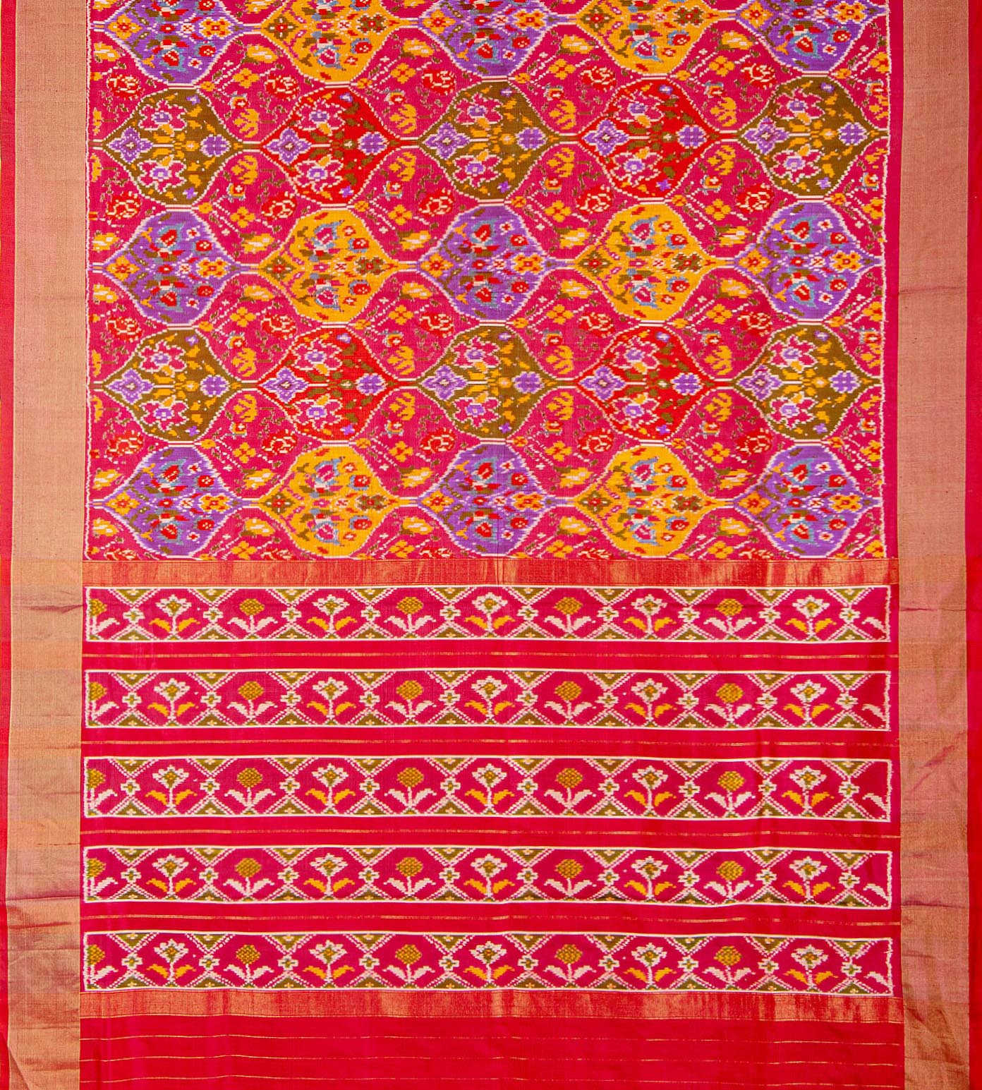 Red Ikkat Silk Saree3