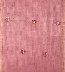 Pink Linen Saree3