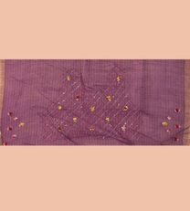 Purple Linen Saree4