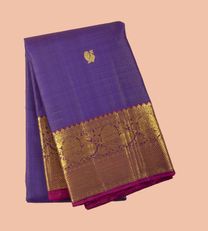 Violet Kanchipuram Silk Saree1