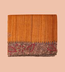 Rust Red Tussar Embroidery1