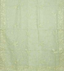 Mint Green Organza Embroidery Saree3