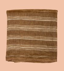 Brown Linen Saree1