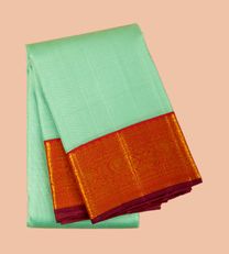 Mint Green Kanchipuram Silk Saree1