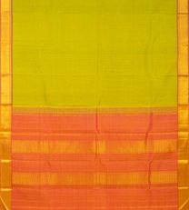 Green And Yellow Kanchipuram Silk Saree3