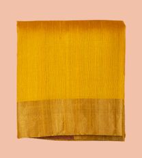 Yellow Raw Silk Saree1