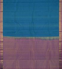 Peacock Blue Soft Silk Saree3