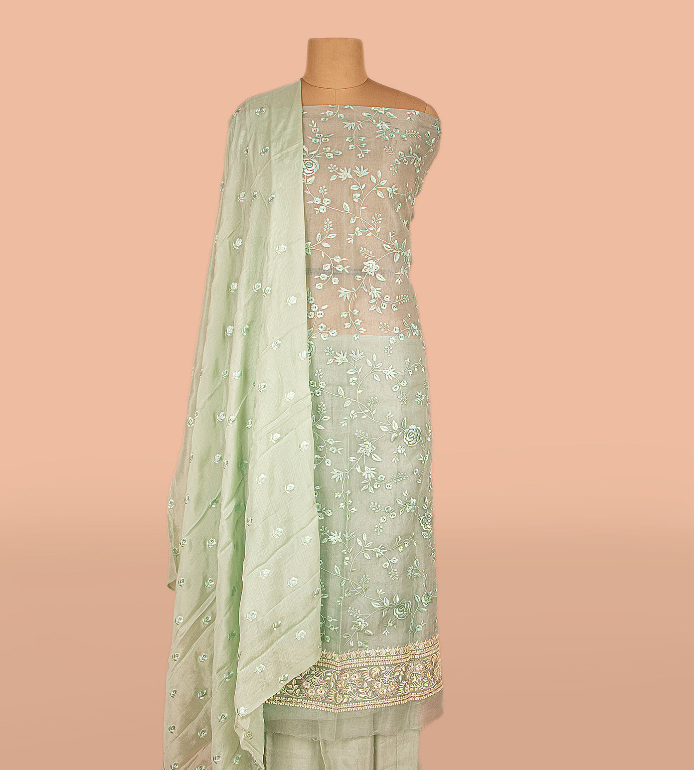Light Green Organza Salwar2