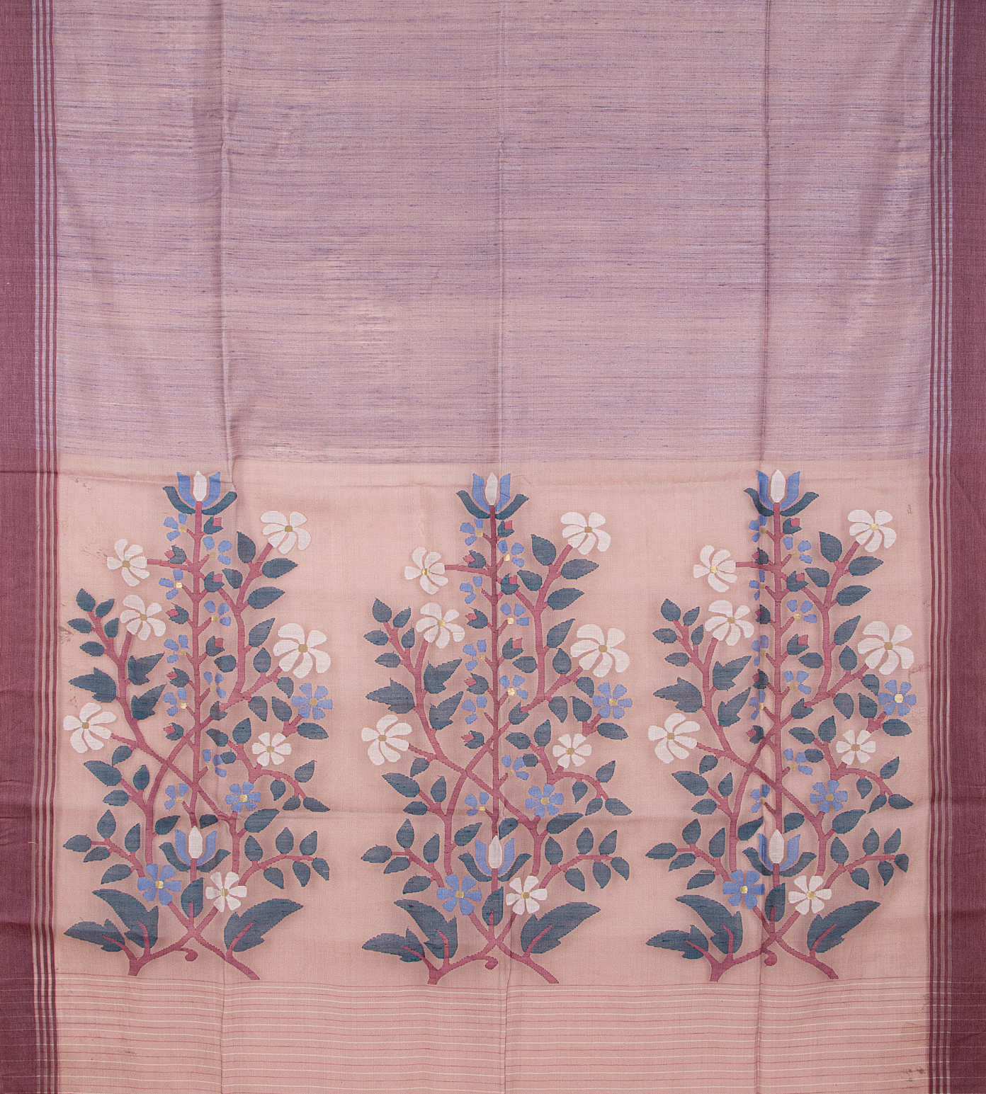 Light Purple Tussar Saree3