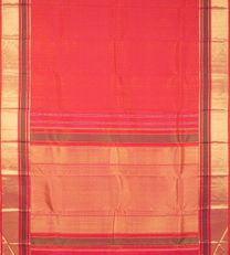 Orangish Pink Kanchipuram Silk Saree3