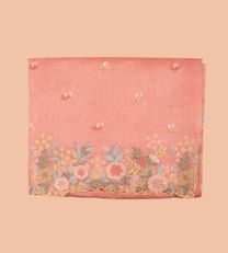 Light Pink Organza Embroidery Saree1