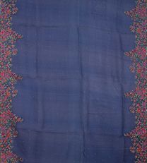 Blue Organza Embroidery Saree2