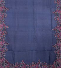 Blue Organza Embroidery Saree3