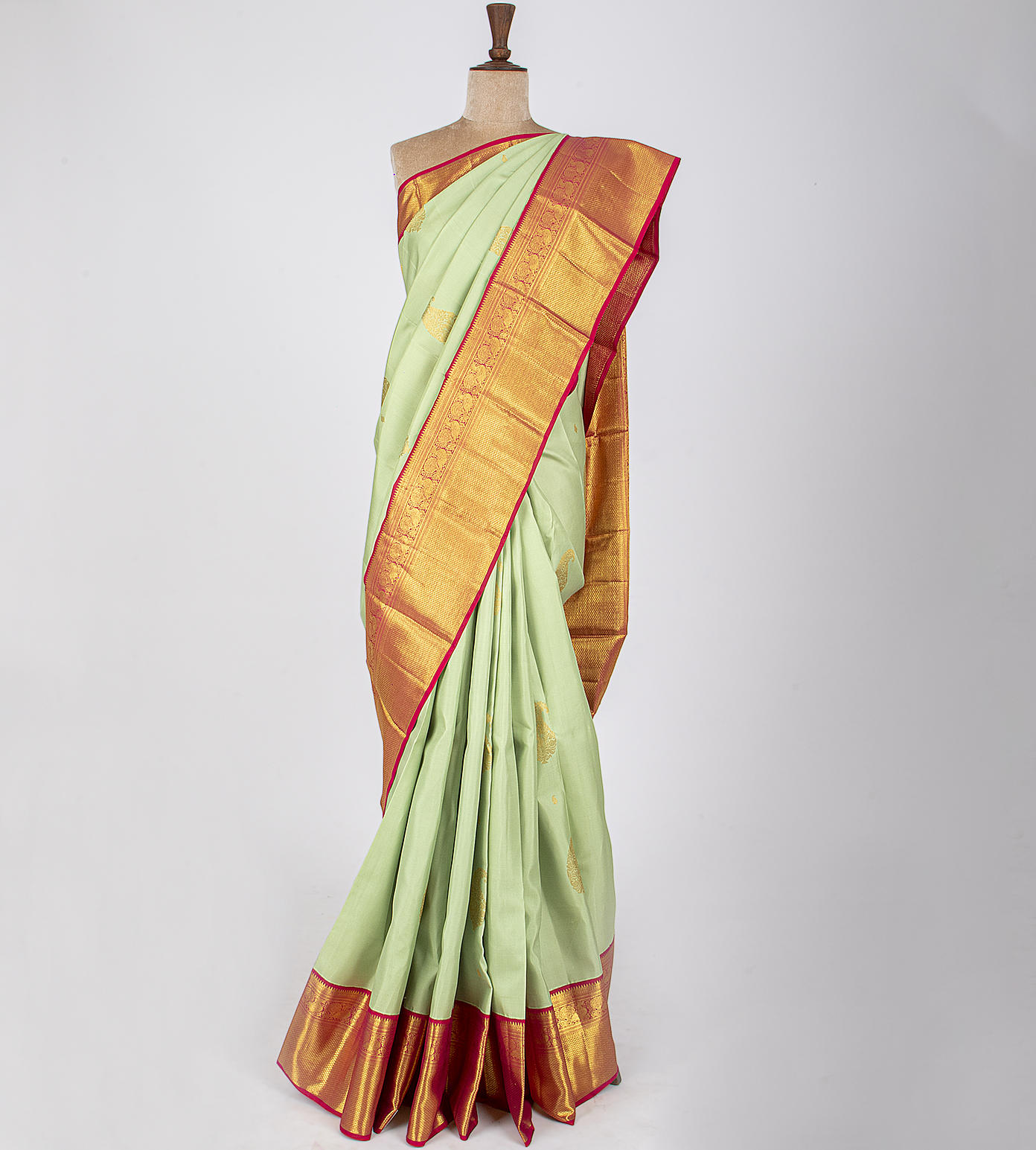 Pastel Green Kanchipuram Silk Saree