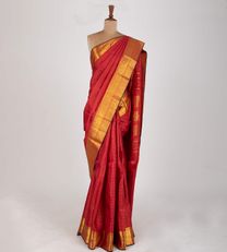Maroon Kanchipuram Silk Saree1
