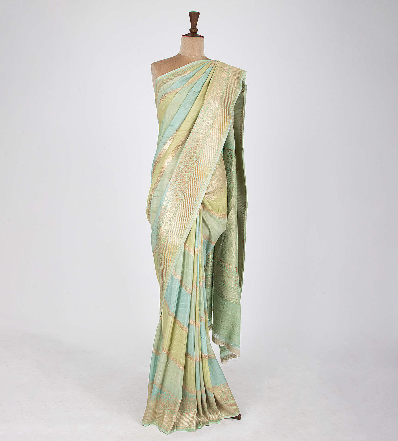 Multicolour Tussar Georgette Saree