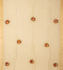 White Linen Embroidery Saree2