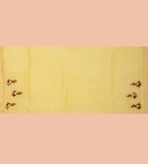 Light Yellow Linen Embroidery Saree4