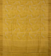 Mastard Yellow Tussar Embroidery Saree3