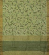 Light Green Tussar Embroidery Saree3