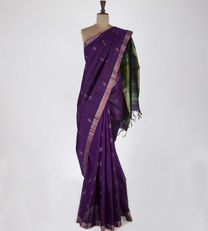 Purple Raw Silk Saree1