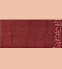 Red Linen Printed Saree4
