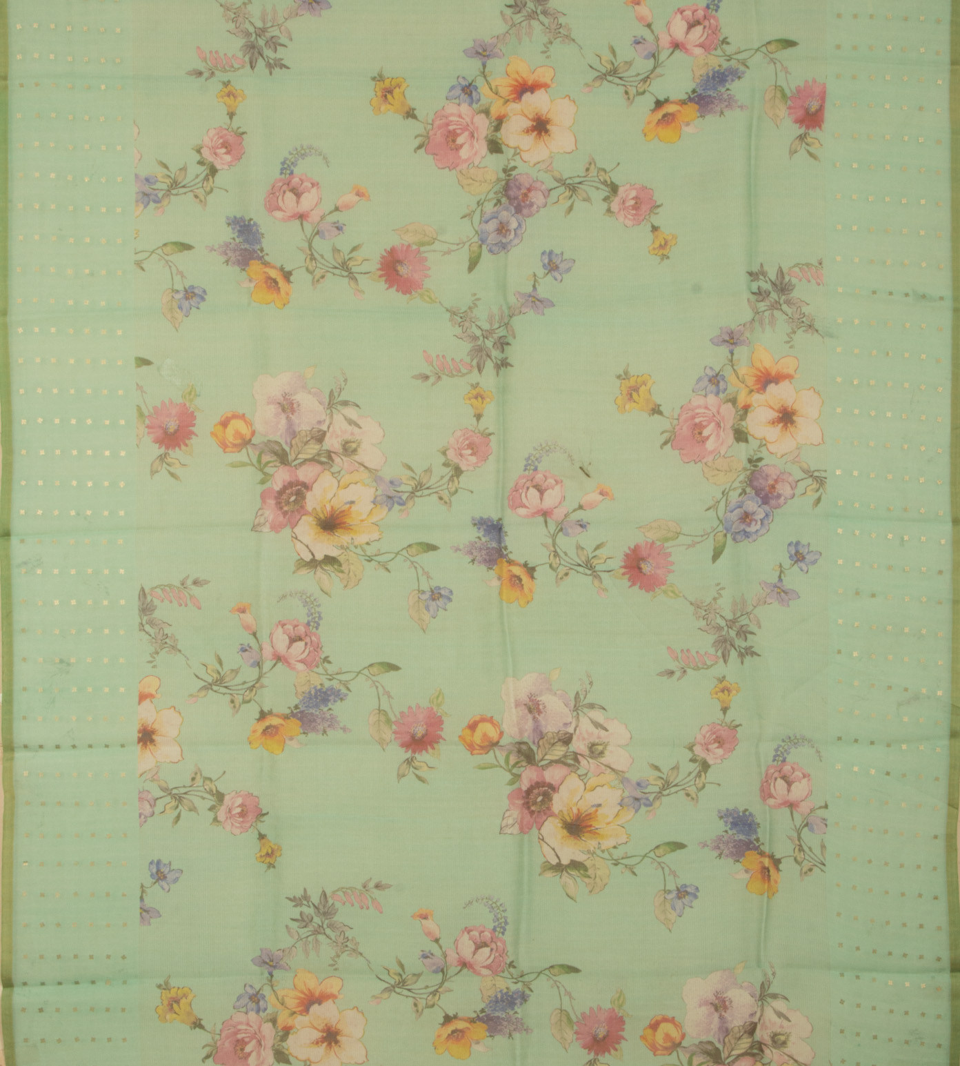 Light Green Organza Printed Saree2