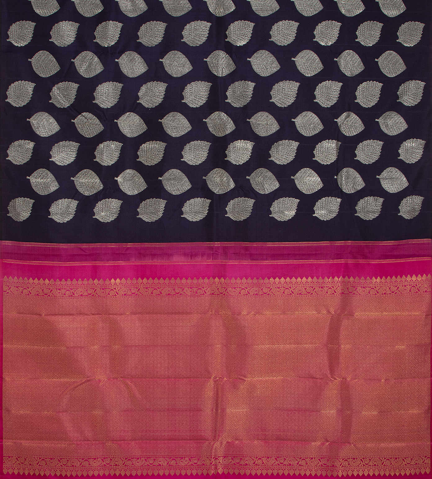 Deep Blue Kanchipuram Silk Saree3